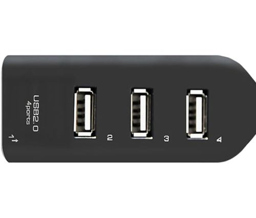 USB хаб Hi-Speed XD4 Black на 4 порта, Универсальный разветвитель с 4 выходами концентратор переходник HUB 480 Мбит для компьютера от USB Черный