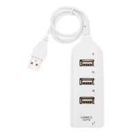 USB хаб Hi-Speed XD4 White на 4 порти, Універсальний розгалужувач з 4 виходами концентратор перехідник HUB 480 Мбіт для комп'ютера від USB Білий