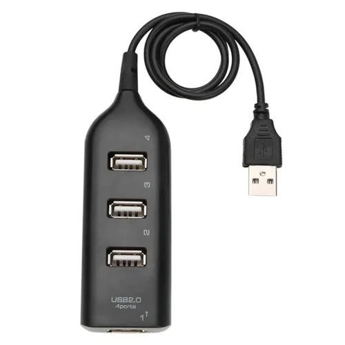 USB хаб Hi-Speed XD4 Black на 4 порта, Универсальный разветвитель с 4 выходами концентратор переходник HUB 480 Мбит для компьютера от USB Черный