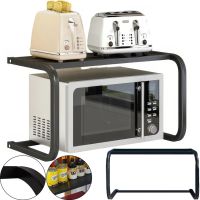 Настольная полка стеллаж для микроволновки Multifunctional Microwave rack AND979, Кухонный органайзер над микроволновой СВЧ печью для мелочей Черная