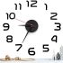Настенные 3D часы Diy Clock XZ123 Black Сделай сам от 60 до 90 см большие самоклеящиеся 3Д часы объемные цифры на стену для дома, офиса Черные