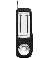 Переносная солнечная станция CcLamp CL-830 аккумуляторный LED фонарь повербанк с лампочкой и FM радио на солнечной батареи USB Bluetooth Power Bank