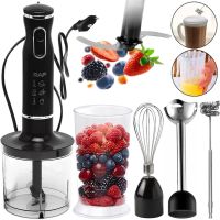 Занурювальний кухонний блендер Raf R.314B Blender Set 5 в 1 800W електричний ручний міксер подрібнювач з віночком, мірною склянкою і насадками R-314B
