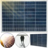 Універсальна полікристалічна сонячна панель Solar board Komaes 50W 18V 54x70x2. 5 см, Сонячна батарея KM(P)50 для зарядки від сонця Чорна