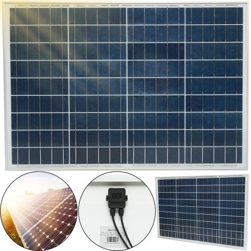 Універсальна полікристалічна сонячна панель Solar board Komaes 350W 38V 176x104x3 см, Сонячна батарея KM(P)350 для зарядки від сонця Чорна