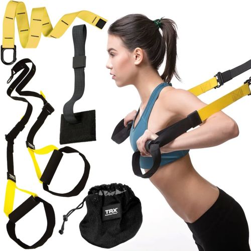 Тренувальні підвісні петлі TRX Pro Fit Studio suspension ремені для силових тренувань кроссфіта, фітнесу та турніка всього тіла ТРХ Lumo Yellow