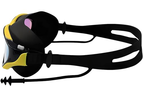 Окуляри для плавання Conquest Uv Shield Anti-Fog захисна маска з подвійним регульованим ремінцем, берушами і захистом від УФ в чохлі для басейну 17х5 см