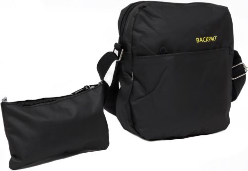 Міський набір сумок 3 в 1 Backpack 9018 рюкзак для ноутбука 15", сумка через плече і гаманець на блискавці з USB портом для навушників 42х33 см Чорний