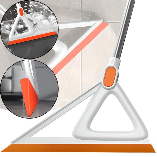 Силиконовая швабра 2 в 1 Clean the wiper AND-8-10 для мытья окон, жидкостей Скребок очиститель пола и стекла с телескопической ручкой 100см Оранжевый