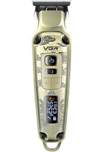 Акумуляторна машинка для стрижки волосся VGR V-901 5W бездротовий чоловічий тример для стрижки і окантовки бороди і вусів зі змінними насадками V901