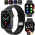 Розумні наручні смарт годинник Smart Watch F21 Black голосовий виклик, функції фітнесу та здоров'я Bluetooth з бездротовою зарядкою IOS Android чорні