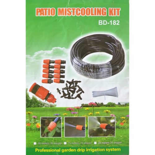 Садовий туманоутворювач 10 м Patio Mist Mistcooling Kit BD - 182 автоматична система крапельного поливу, зрошувальна система, автополив Muciakie