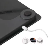 Електронні підлогові фітнес ваги Domotec MS-2017 Black до 180 кг c Bluetooth і додатком на телефон, розумні скляні смарт ваги з Led дисплеєм