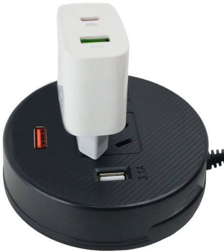 Автомобільний трійник інвертор Travel Car Power Liyuan DC-AC 12-220V 75W від прикурювача, універсальний USB адаптер спліттер 12 / 24V в авто