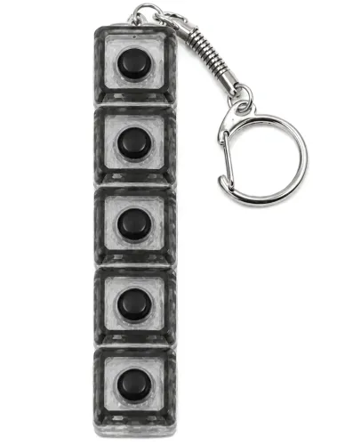Брелок-антистрес у формі кейкап Switch Keychain SK-04 — іграшка-клікер із 4 механічними клавішами, карабіном для ключів та RGB-підсвічуванням, чорний, Jedel