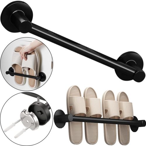 Настенная одинарная вешалка держатель Towel Rack AND-78-10 для хранения и сушки полотенец и тапочек 38 см Полотенцедержатель органайзер на стену