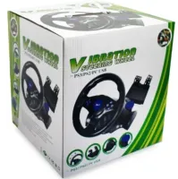 Універсальний ігровий кермо Vibration Steering Wheel 3 в 1 з педалями і коробкою передач для PC / PS2 / PS3, мультимедійний спортивний кермо для ПК