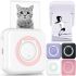 Бездротовий міні принтер Cat Mini Printer MAG - 693 57mm з Bluetooth, Кишеньковий дитячий термопринтер для друку без чорнила для смартфона 1200mAh