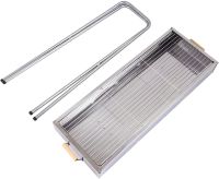 Переносний розкладний мангал Barbecue Tray 770T MD-008 8009 портативний вугільний, дров'яної гриль зі знімною решіткою, складаний барбекю з сіткою