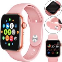 Наручний Смарт годинник Smart Watch T500 Спортивні з мікрофоном тонометром IP67 Aluminium 44mm Розумні годинник з функцією фітнесу та здоров'я рожеві