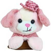 Мягкая игрушка Собачка двойная муфта для рук с подогревом на змейке, Электрическая плюшевая водяная грелка 500W детская для согревания рук от сети