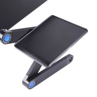 Складной столик трансформер для ноутбука Laptop Table T8 с USB-охлаждением и подставкой для мышки, Раскладной стол для ноутбуков с вентилятором