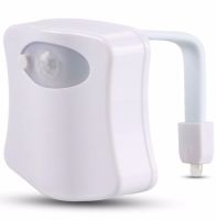 Автономна кольорова LED підсвічування Light Bowl Toilet Led для унітазу з датчиком руху і світла 8 кольорів, Світлодіодний світильник в унітаз Білий