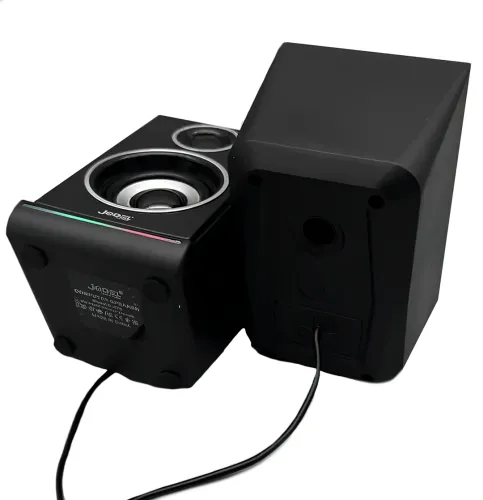 Проводные компьютерные колонки Jedel S-578 2.0 6W стерео RGB колонка с регулировкой громкости, акустика с подсветкой для ПК и ноутбука от USB