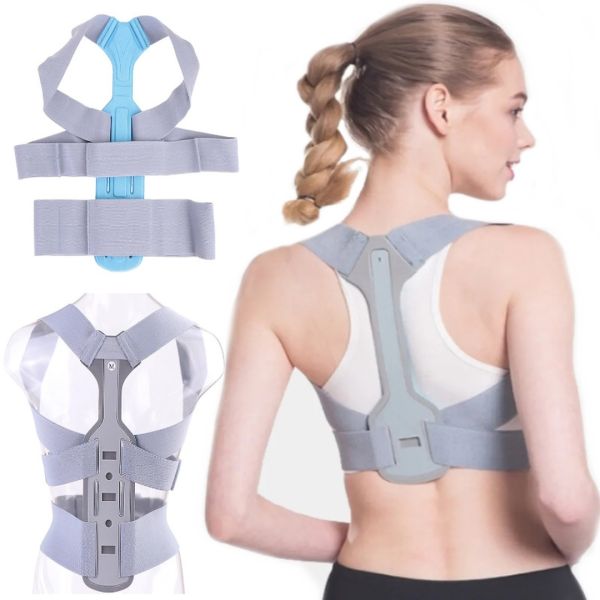 Фіксуючий коректор правильної постави Invisible Pose cion Belt, Корсет для корекції і вирівнювання спини і плечей, бандаж, жилет на липучках Сірий