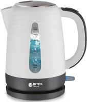 Електрочайник Bitek BT - 152 на 1.7 л настільний дисковий електричний чайник Бітек BT152 2200W з індикатором роботи і автовідключенням від мережі Білий