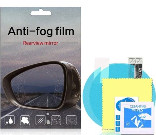 Автомобільна захисна водовідштовхувальна наклейка Антидощ Anti-Fog Film 95x95 мм для дзеркал, кругла плівка 2 ш антитуман бічні дзеркала для авто
