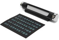 Автомобільна паркувальна карта Temporary Parking Card B20 табличка в машину на торпеду з номером телефону під лобове скло, на панель авто Чорна