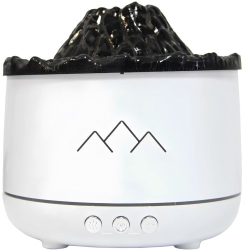 Зволожувач повітря Вулкан Volcanic Aromatherapy Machin YT-19 360 мл настільний ультразвуковий аромадифузор, нічник з LED підсвічуванням від USB Білий