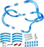 Гоночный трубопроводный трек Chariots Speed Pipes R131942 37 деталей с машинкой для детей, Детский гибкий автотрек Светящиеся гонки в трубе с пультом