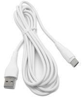 Кабель для зарядного пристрою Borofone BX18 USB Type-C 3A 1м для зарядки і передачі даних телефону, зарядка шнур 100 см для смартфона Білий