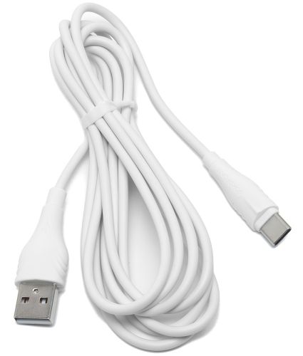 Кабель для зарядного пристрою Borofone BX18 USB Type-C 3A 1м для зарядки і передачі даних телефону, зарядка шнур 100 см для смартфона Білий