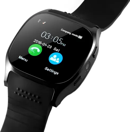 Наручний Смарт годинник Smart Watch T8 Black c камерою, диктофоном і фітнес трекером, акумуляторний розумний Bluetooth годинник з пульсоміром Чорні