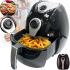 Аэрофритюрница мультипечь Domotec Airfryer Ms-3220 4.5л с функцией аэрогриля для приготовления еды без масла 1300W, Безмаслянная фритюрница Черная