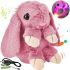 Музыкальный плюшевый зайчик Repeat Happy Rabbit FJ8888 Pink детская мягкая игрушка заяц с подсветкой и звуковыми эффектами на аккумуляторе от USB