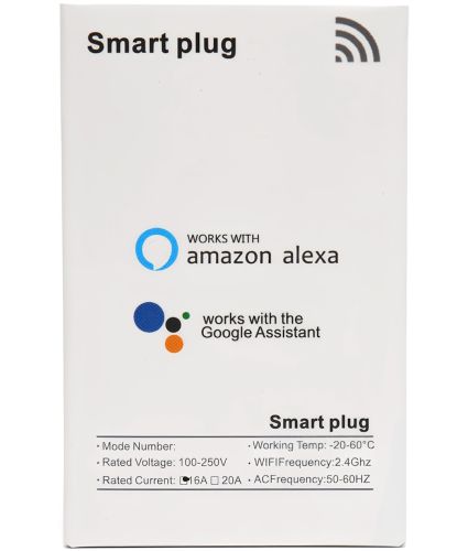 Розумна розетка Tuya Smart Socket Plug WH004 16А 100-240V смарт розетка EU з таймером WiFi і дистанційним голосовим управлінням з телефону в розетку