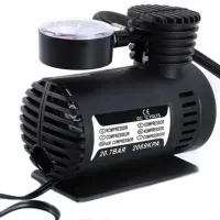 Электрический автомобильный компрессор 300 PSI 10-12Amp 25л Ji030 воздушный насос для автомобиля, Автокомпрессор для подкачки колес машины Черный