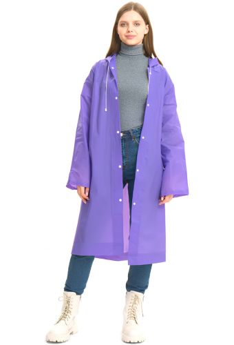 Багаторазовий дощовик з капюшоном EVA Raincoat TY876 120 см універсальний вітрозахисний плащ на кнопках з довгим рукавом від дощу і вітру AND-74