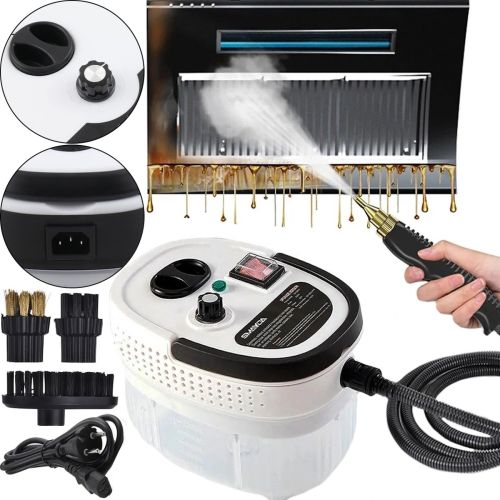 Ручний пароочисник для прибирання Steam Cleaner Ah-SL-001 2500W з високим тиском 3 насадки, Універсальний парогенератор 2500Вт від мережі Білий