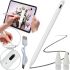 Універсальний стилус Stylus Pen JT19 для письма та малювання Android iPad IOS, Активний стилус-ручка для телефону і планшета з 2 наконечниками Білий