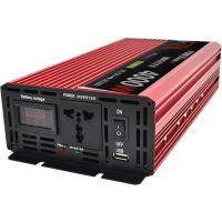Автомобільний інвертор V-TEK VDK-4000W 12V - 220V з LED-екраном і USB роз'ємом, Авто перетворювач напруги струму від прикурювача і акумулятора