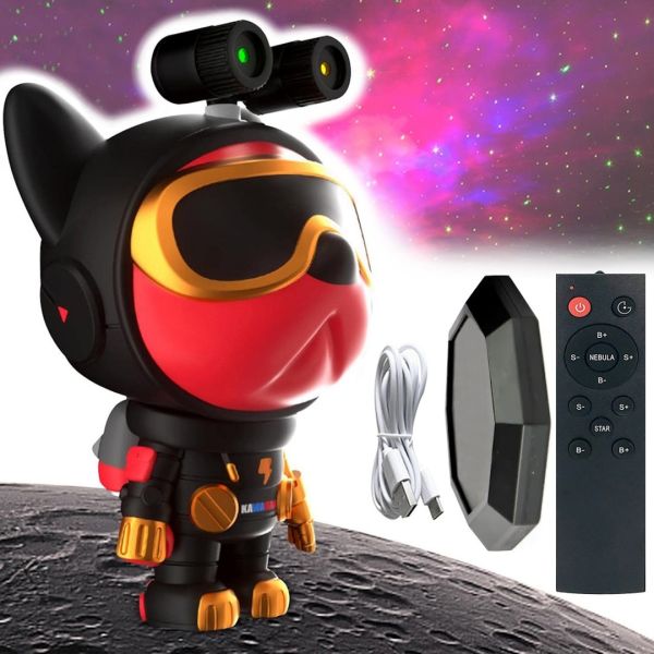 Світлодіодний нічник проектор зоряного неба Космічна Собака Space Dog Star Light лазерна LED лампа світильник c проекцією Космосу і пультом