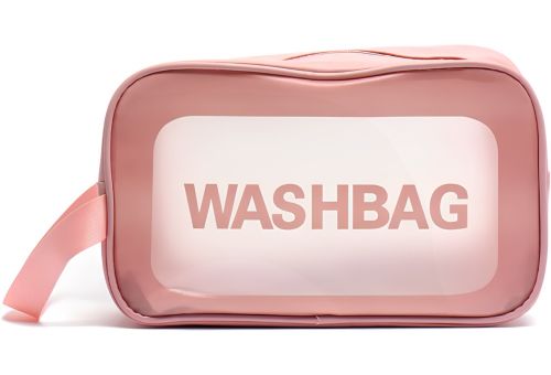 Косметичка органайзер для хранения косметики Washbag XL-1018 прозрачная дорожная сумка, водонепроницаемый несессер на молнии с ручкой Travel Bag