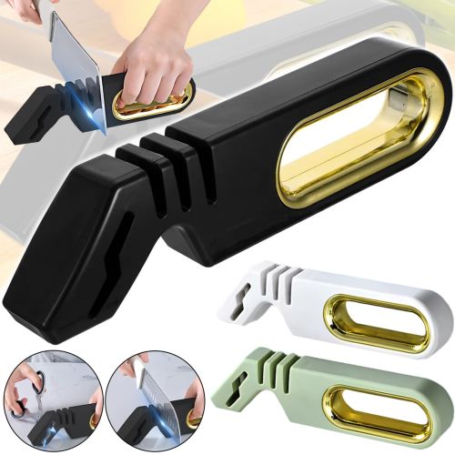 Ручная точилка для кухонных ножей Knife Sharpener NJ-522 4 в 1 настольная механическая ножеточка 5 секунд, точило для ножниц 3 уровня заточки