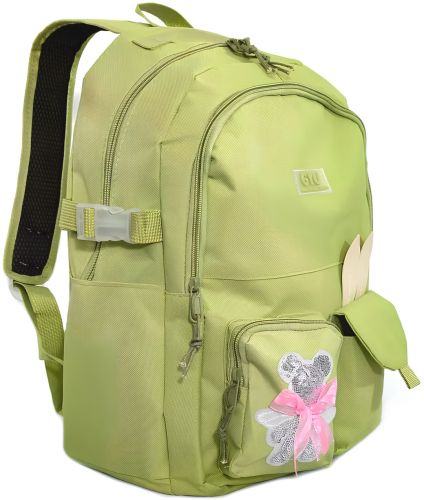 Шкільний набір сумок Fashion Sg5017 4 в 1 для дівчаток, Підлітковий комплект в школу, рюкзак на 16 л сумка шоппер пенал, ранець зі значком Зелений