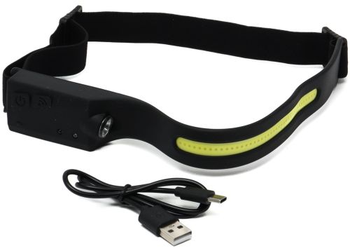 Налобний ліхтарик Bailong BL-G28 XPE COB 2 в 1 акумуляторний світлодіодний USB ліхтарик з кріпленням на голову з сенсором і датчиком руху YT200